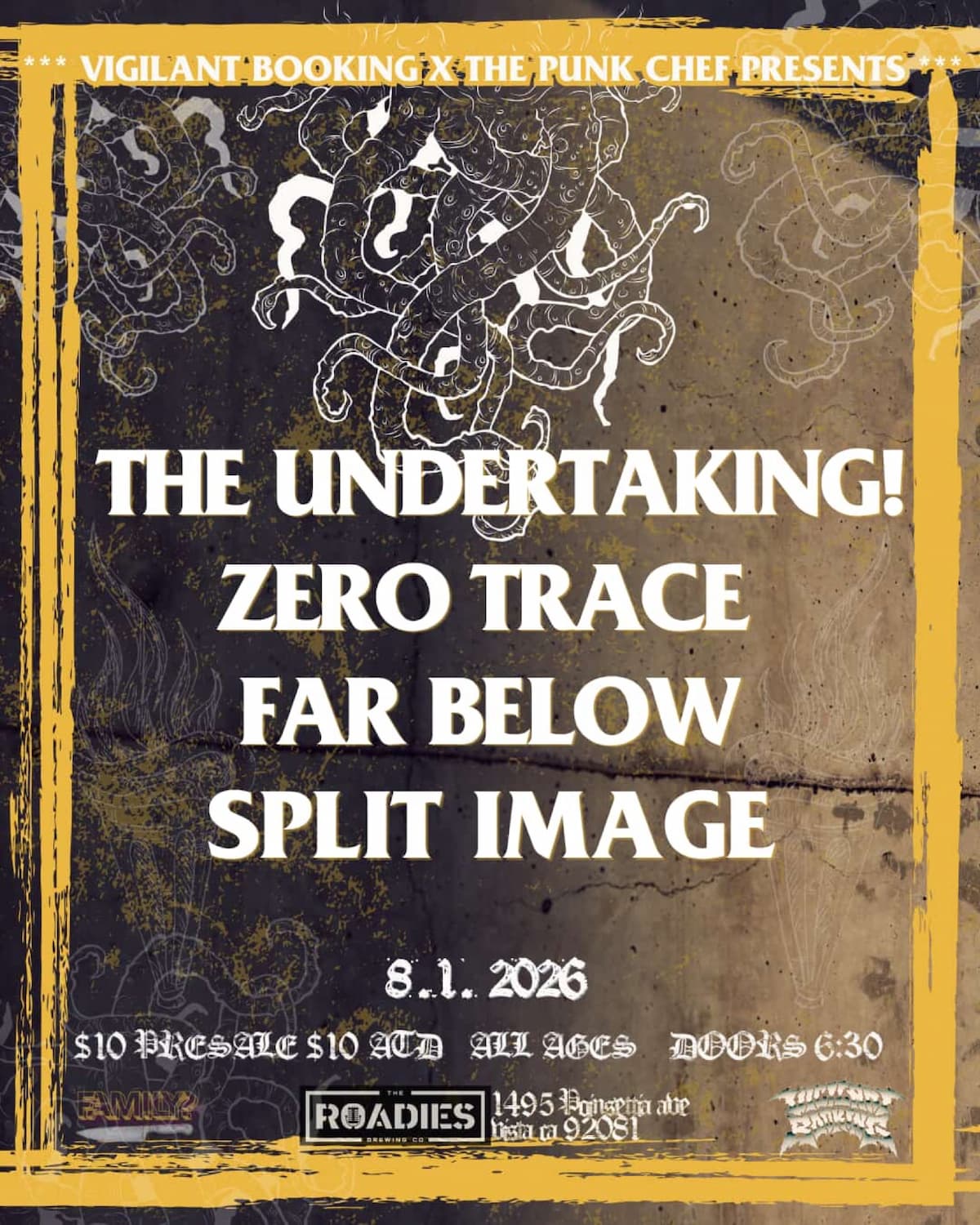 The Undertaking!, Zero Trace, Far Below, Split Image