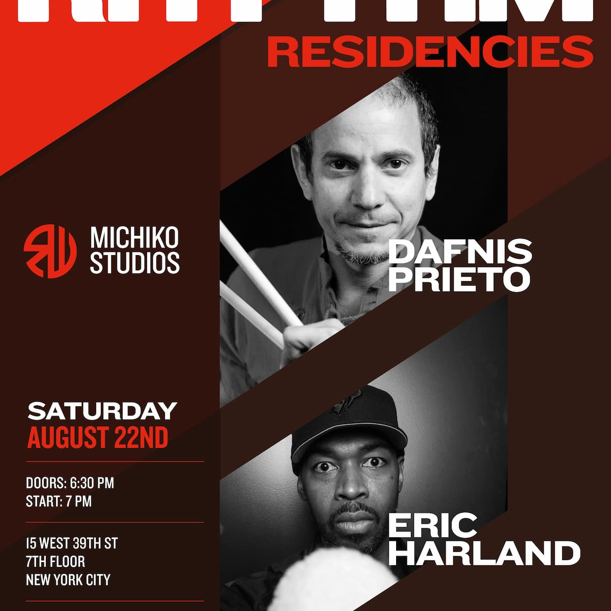 Rhythm Residency 4: Dafnis Prieto + Eric Harland