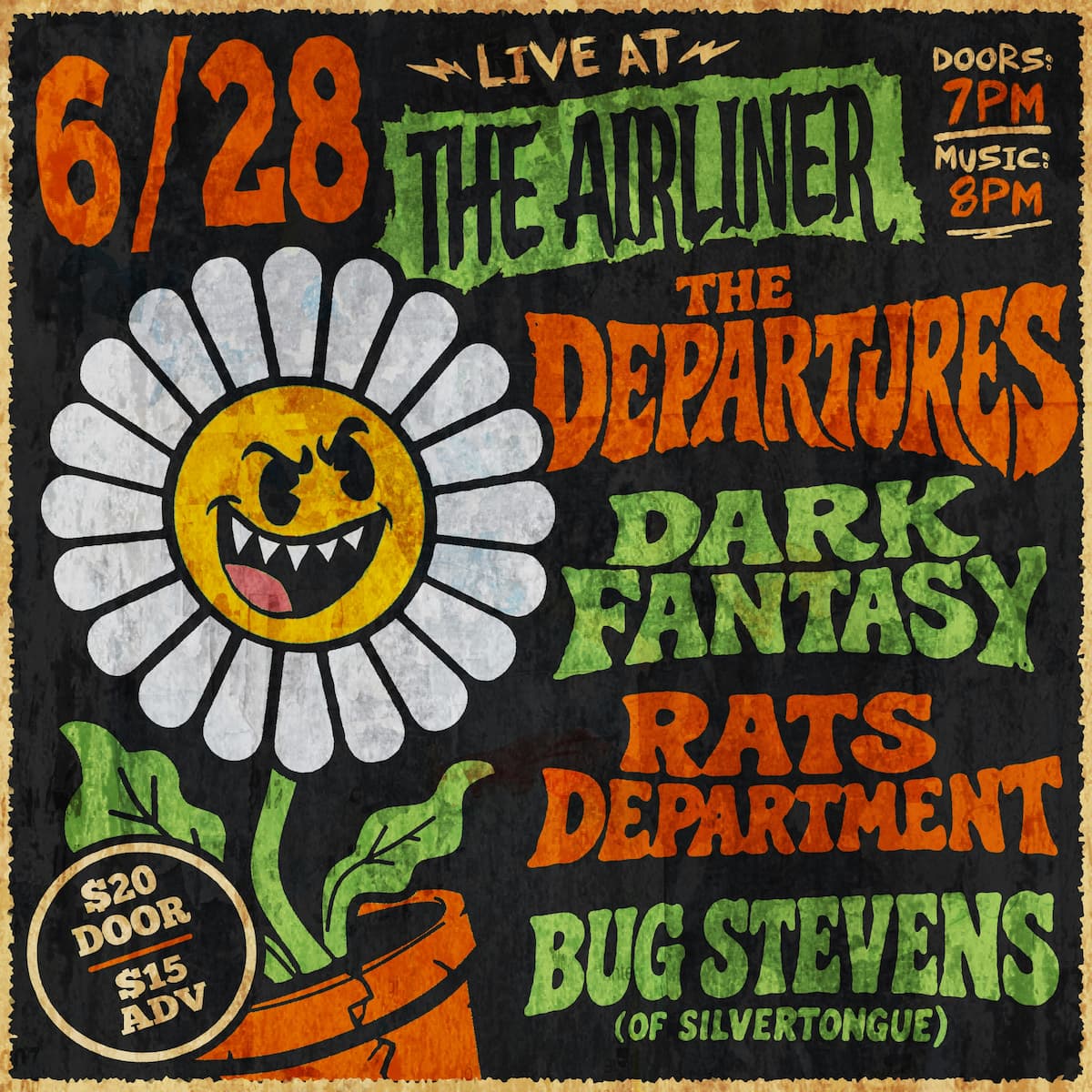 The Departures, Dark Fantasy, Rats Department, and Bug Stevens (of Silvertongue)