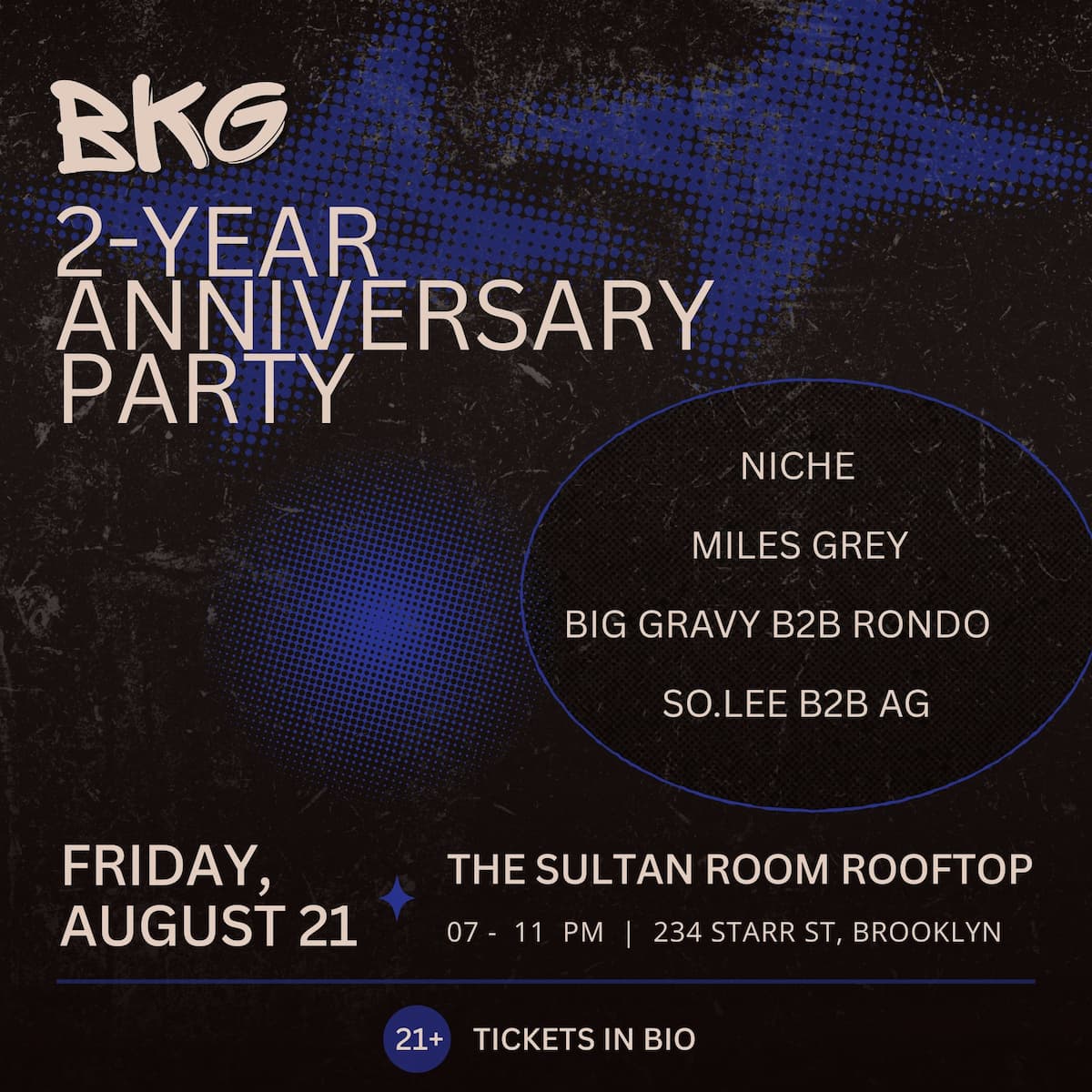 BKG ft. Niche, Miles Grey, Big Gravy B2B Rondo, So.Lee B2B AG