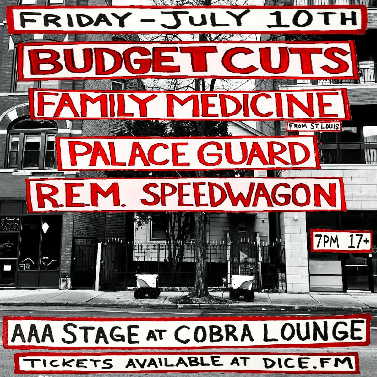 Budget Cuts / Family Medicine / Palace Guard / R.E.M. Speedwagon