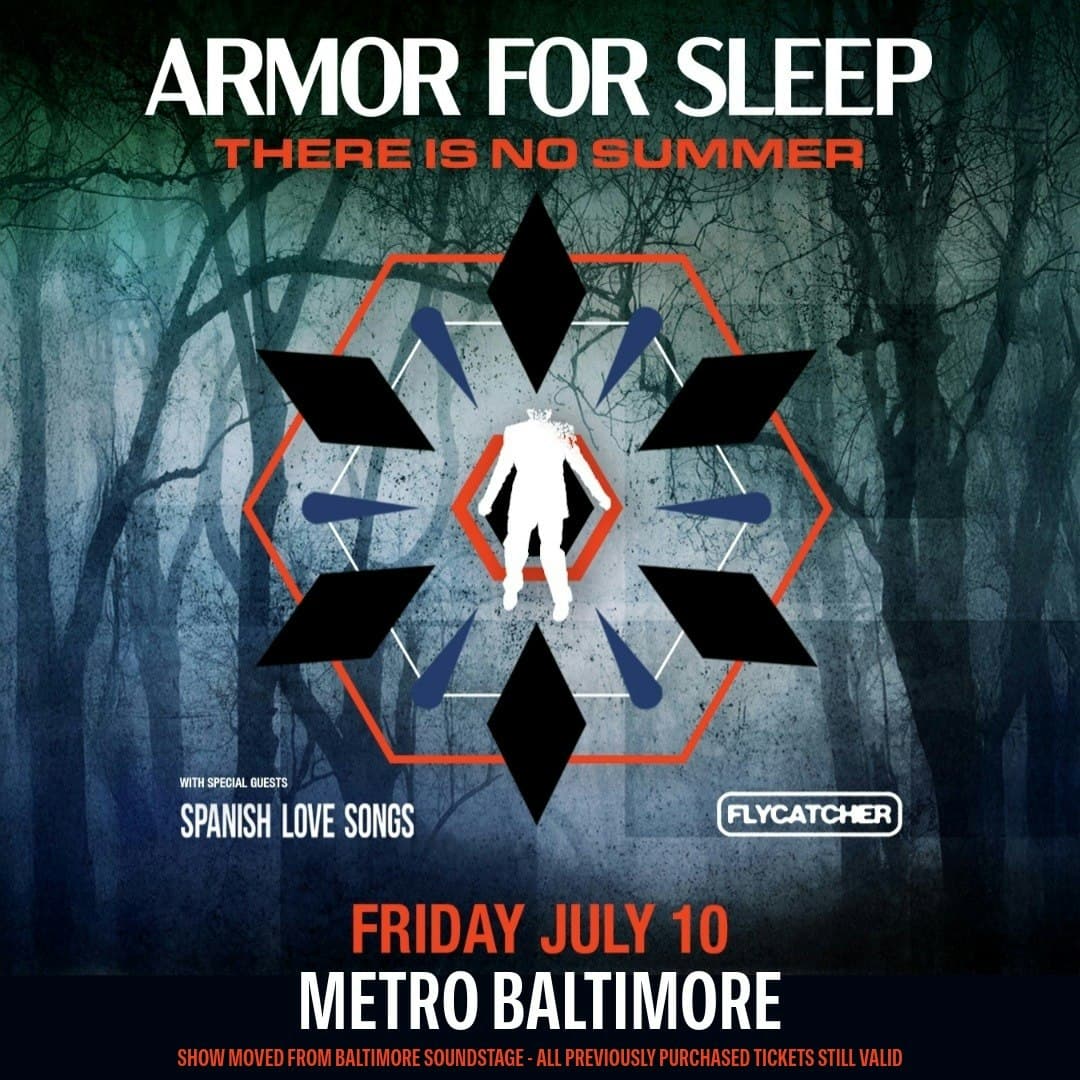 ARMOR FOR SLEEP w/ Spanish Love Songs and Flycatcher (Show moved from Baltimore Soundstage)