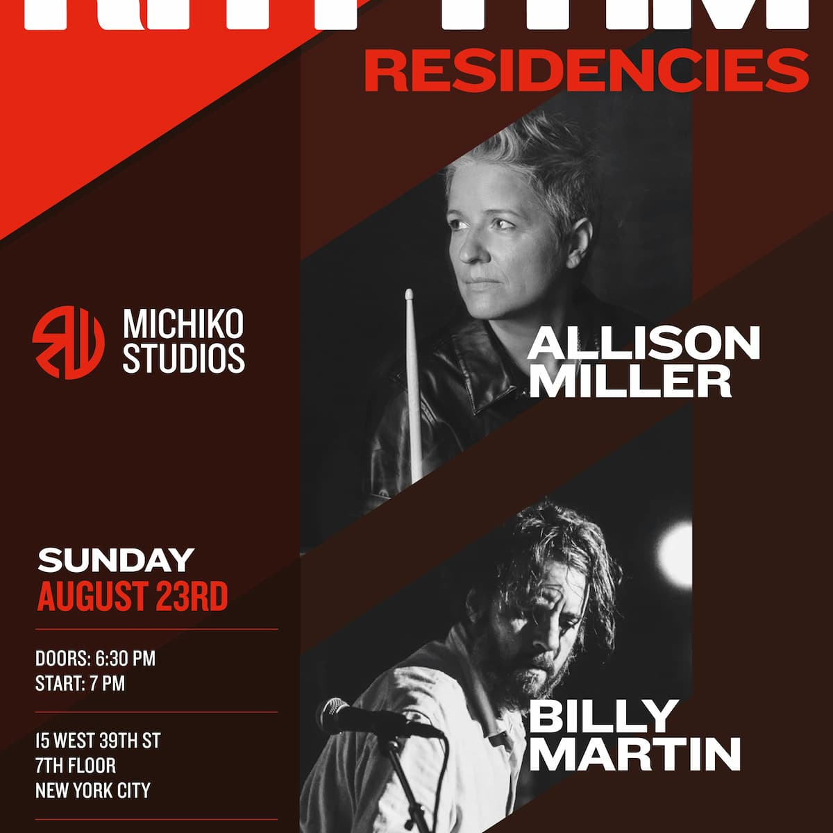 Rhythm Residency 5: Allison Miller + Billy Martin
