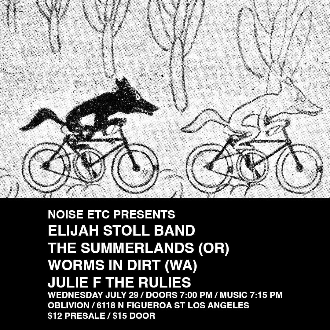Elijah Stoll Band, The Summerlands, Worms in Dirt, Julie F the Rulies