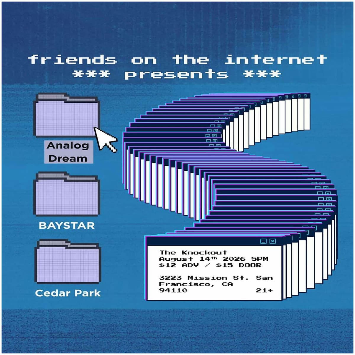 MATINEE SHOW : ANALOG DREAM + BAYSTAR + CEDAR PARK