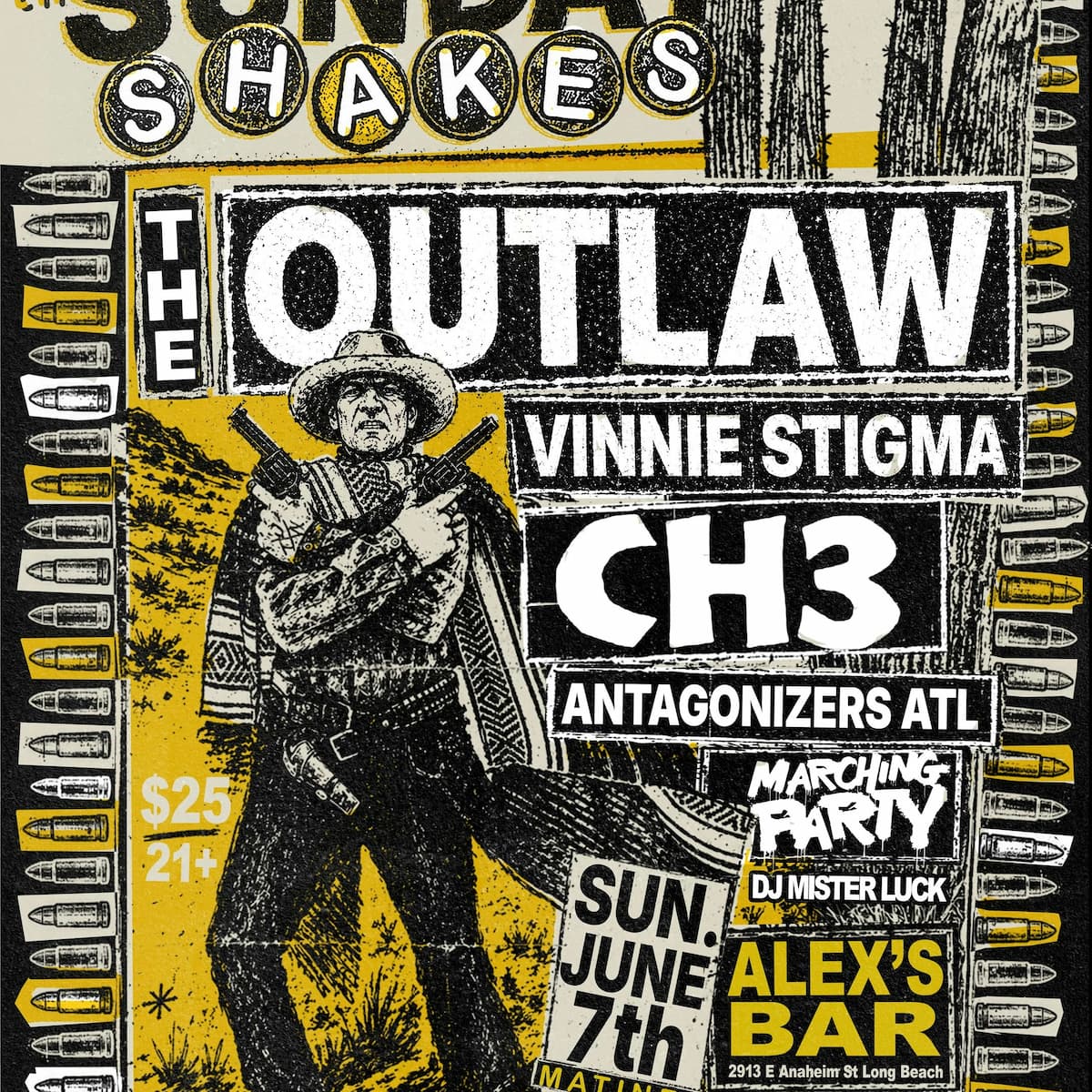 The Outlaw Vinnie Stigma + Channel 3 + Antagonizers ATL + Marching Party + DJ Mister Luck