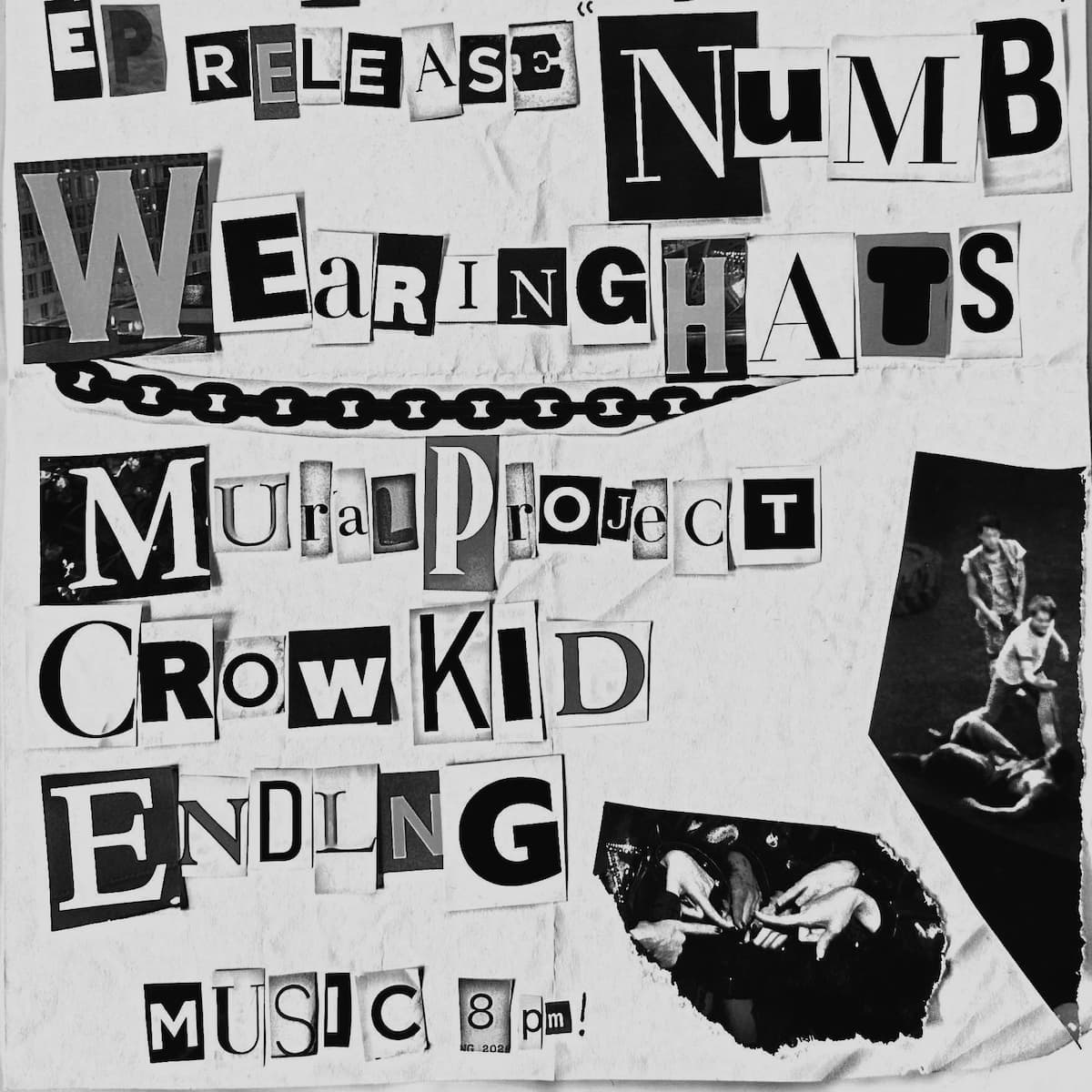 Wearing Hats (release show), Mural Project, Crow Kid, Ending