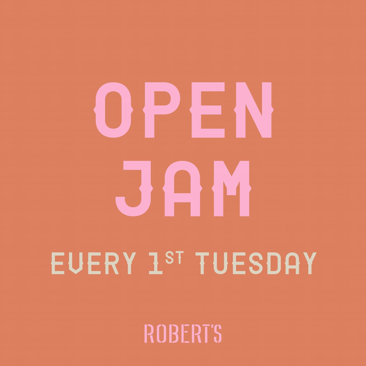 Tuesday Night Open Jam @ Robert's Westside
